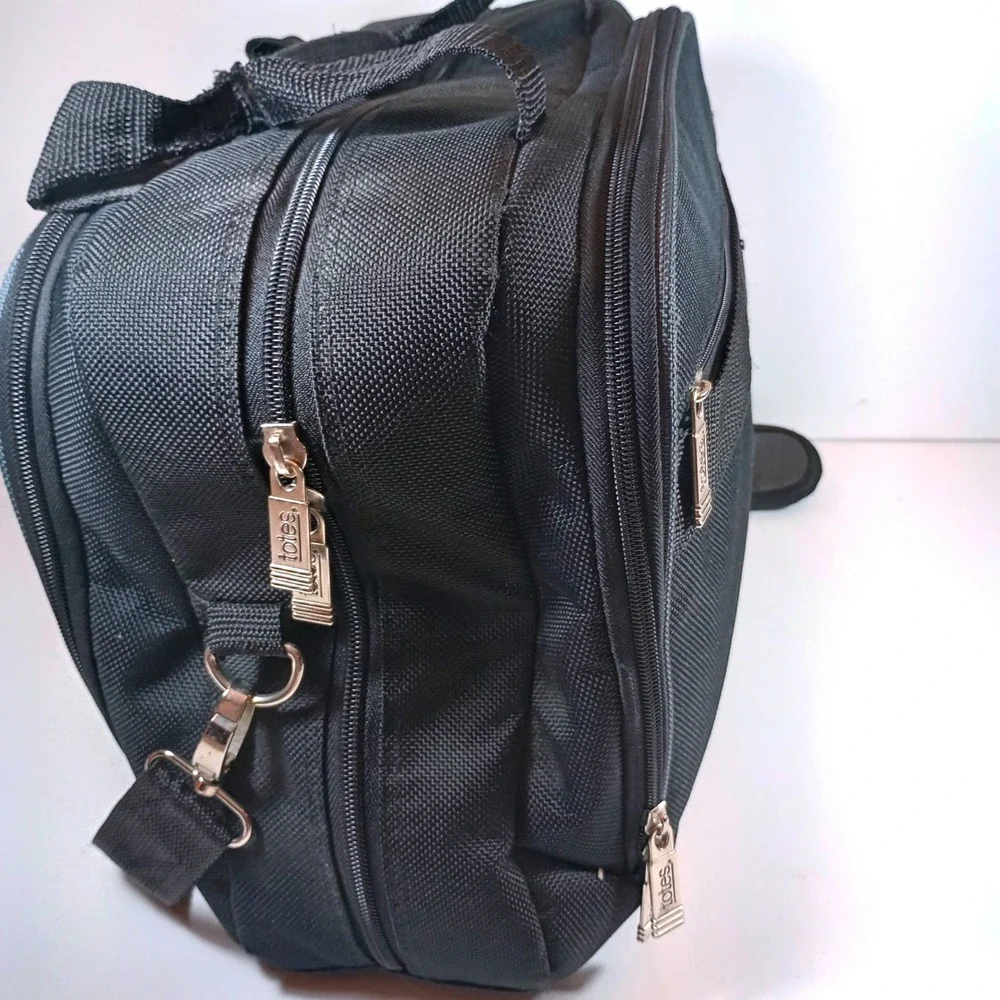 Totes Messenger Bag Medium Black Red Good Travel Crossbody Laptop Briefcase Bag
